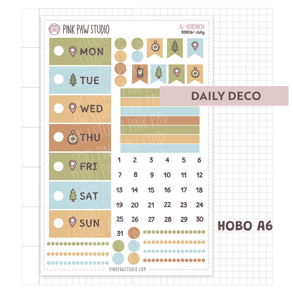 Daily Deco stickers - July