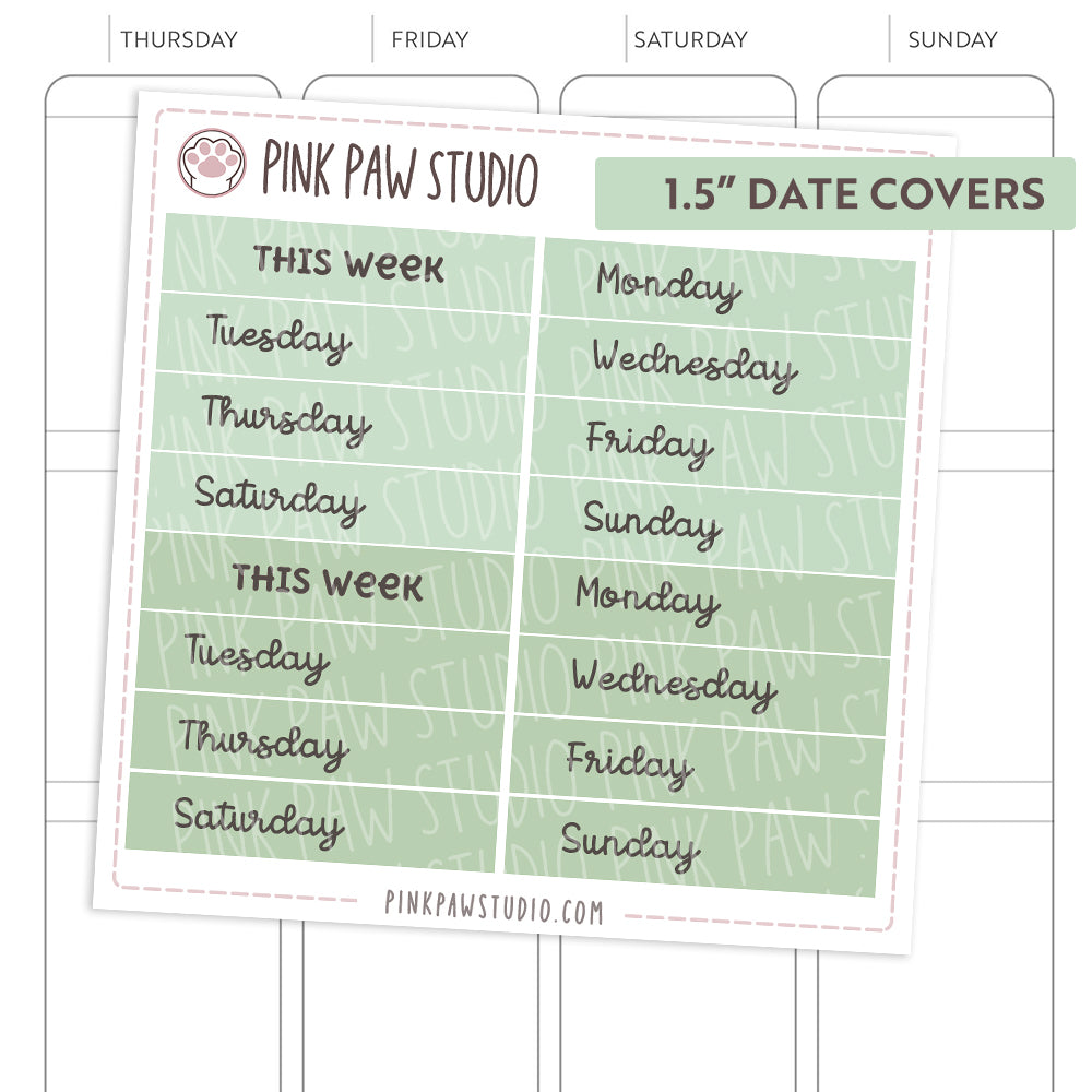 Date Covers - Kato (1.3" & 1.5")