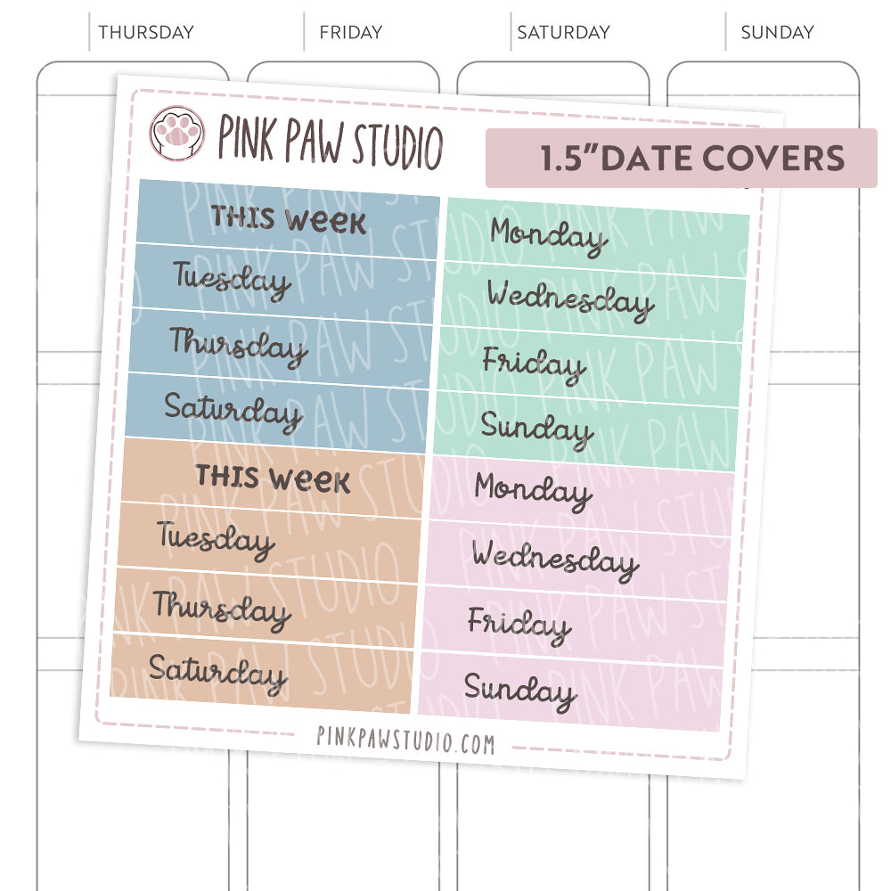 Date Covers - Travel (1.3" & 1.5")