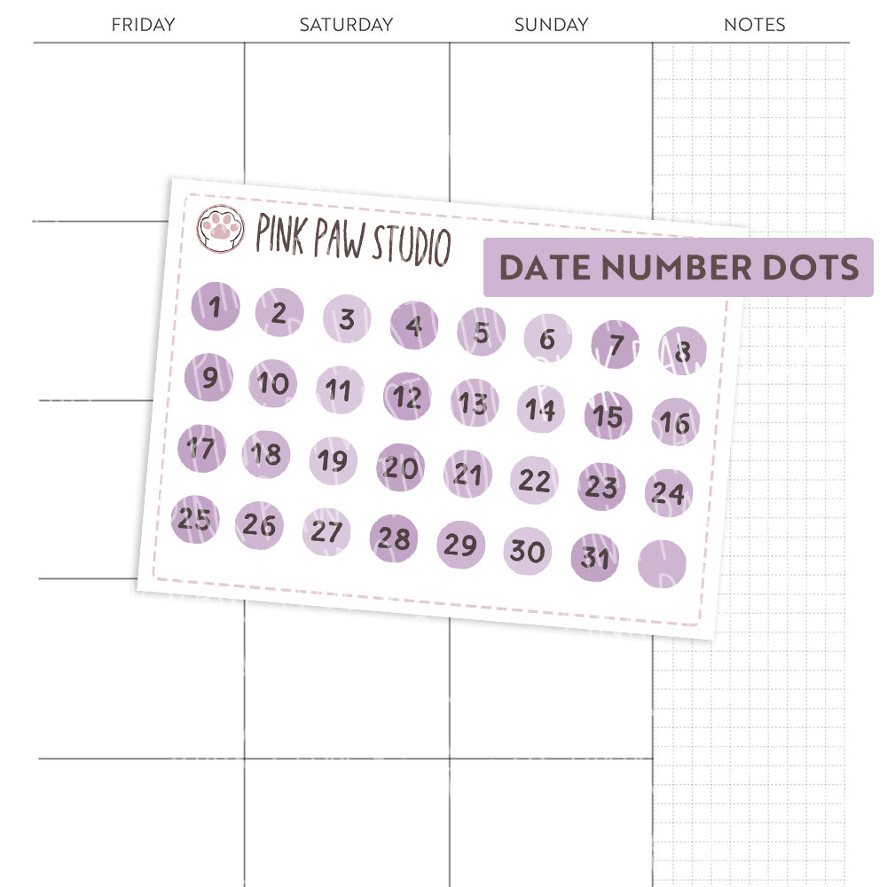 Date number dots - Peggy