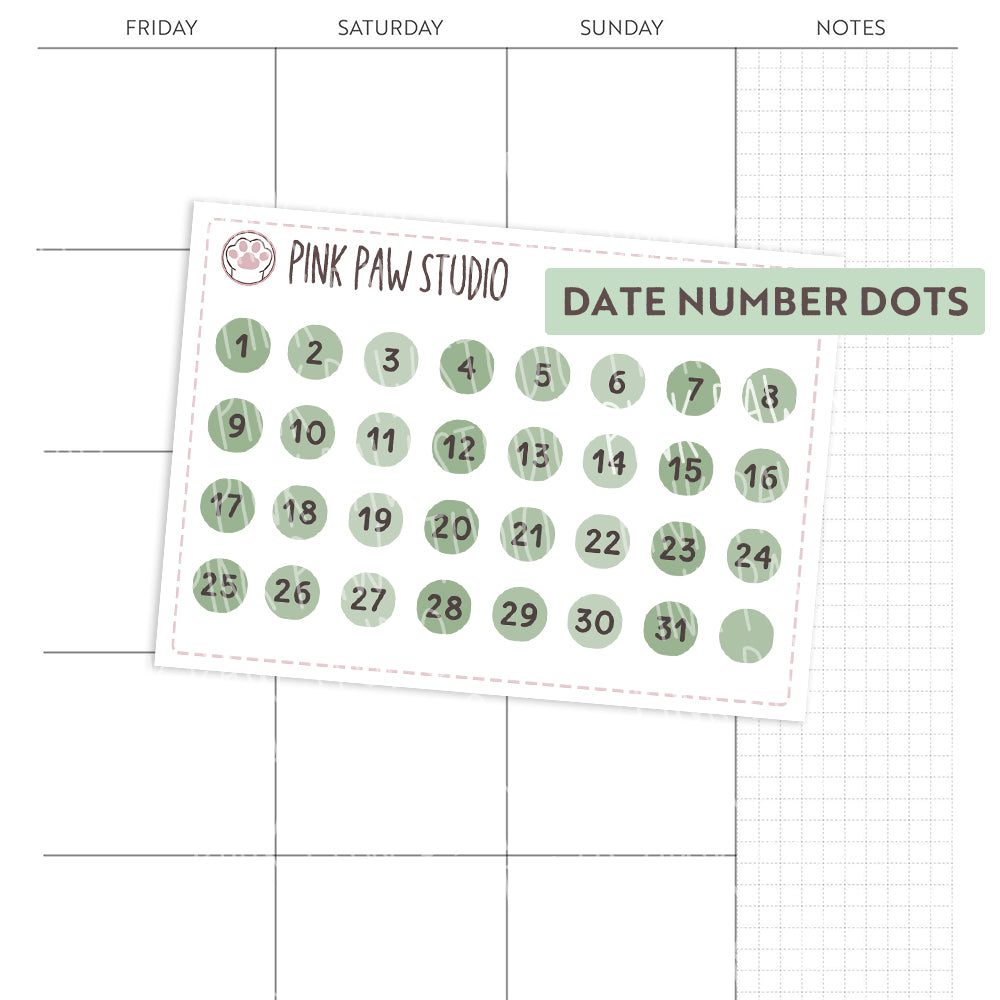 Date number dots - Kato