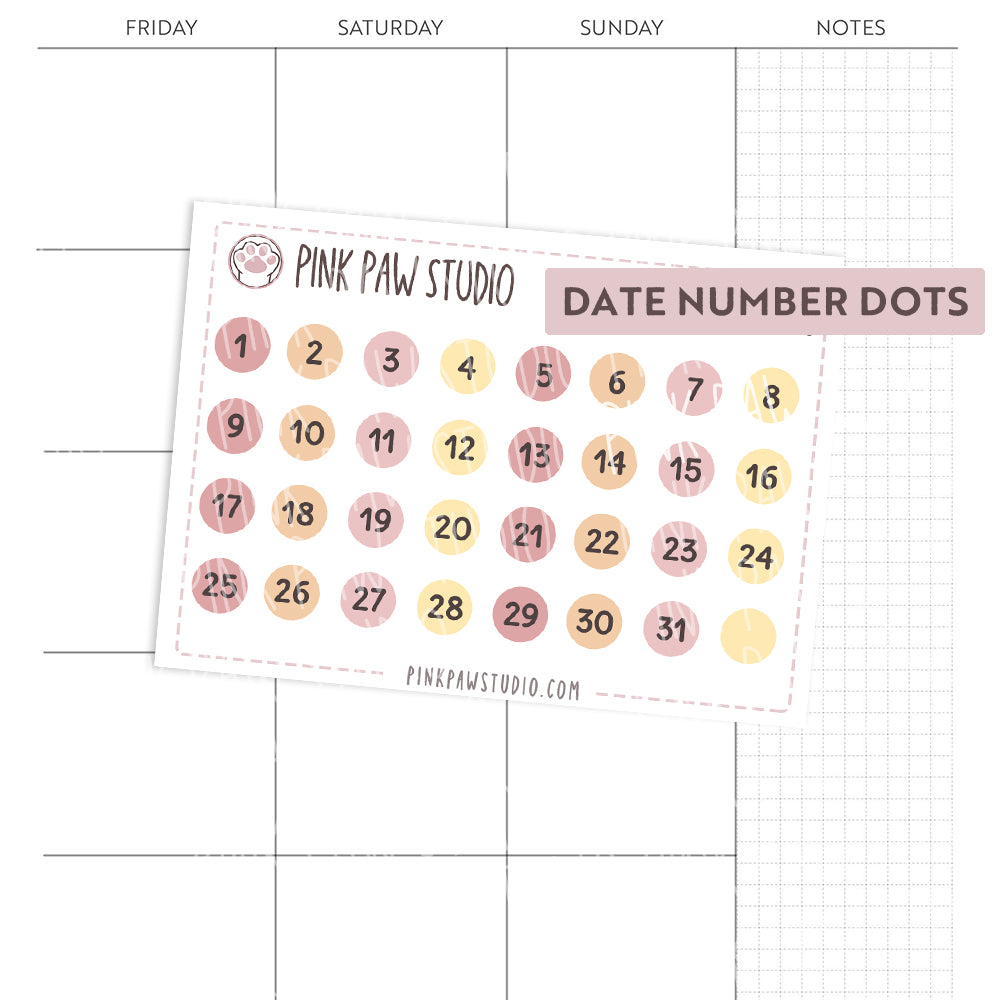 Date number dots - Planning Time