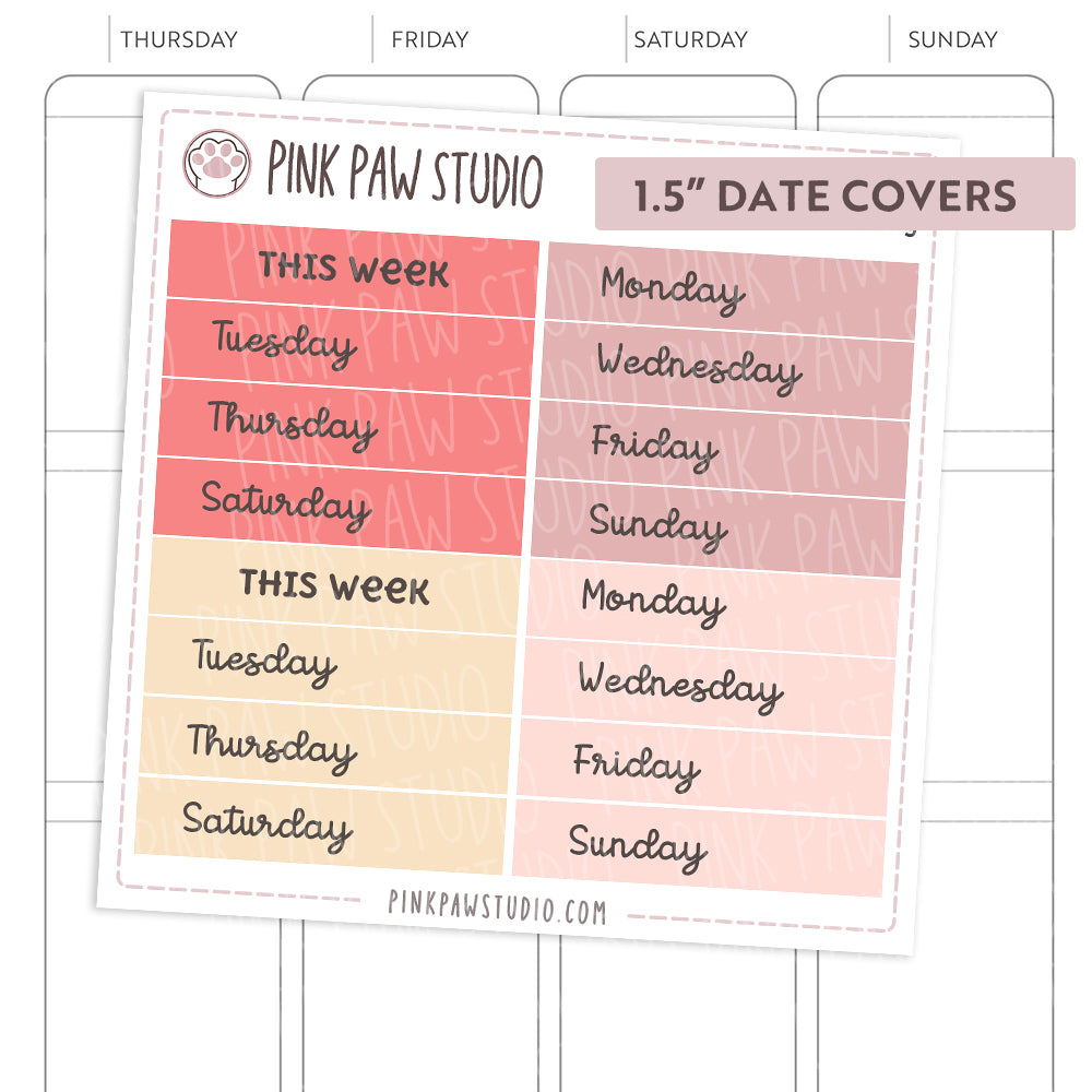 Date Covers - February (1.3" & 1.5")