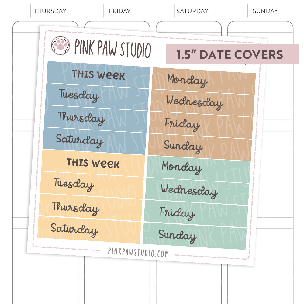 Date Covers - April (1.3" & 1.5")