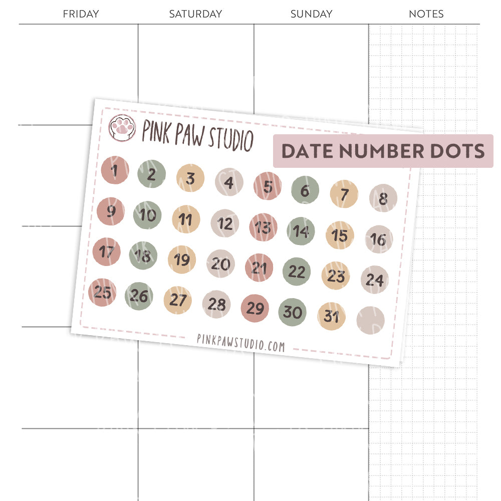 Date number dots - Haunted Library