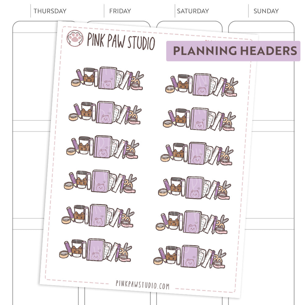 Planning Headers - Peggy