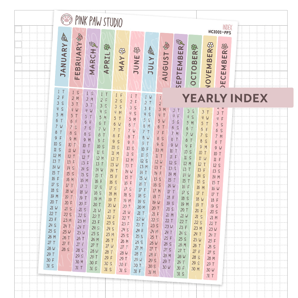Hobonichi Cousin Yearly Index- PPS
