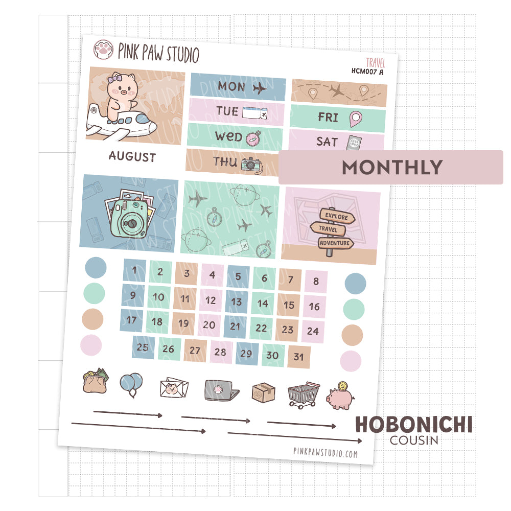 Travel Hobonichi Cousin Monthly