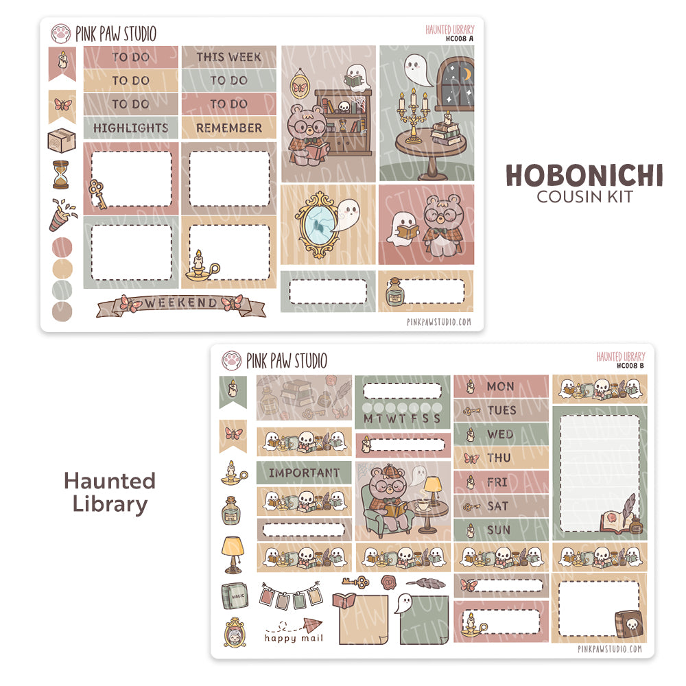 Haunted Library Hobonichi Cousin Kit