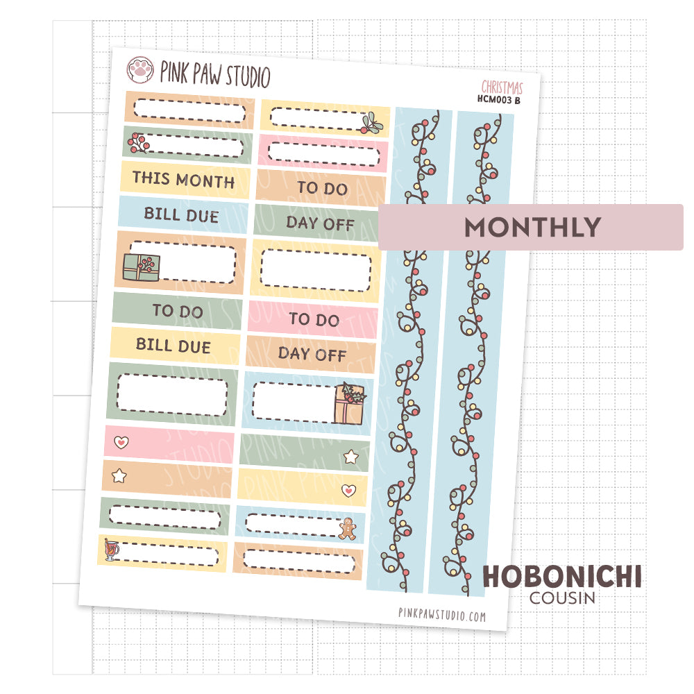 Hobonichi Cousin Monthly- Christmas