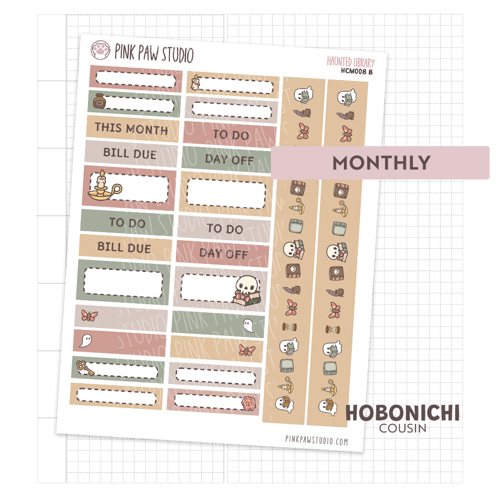 Haunted Library Hobonichi Cousin Monthly