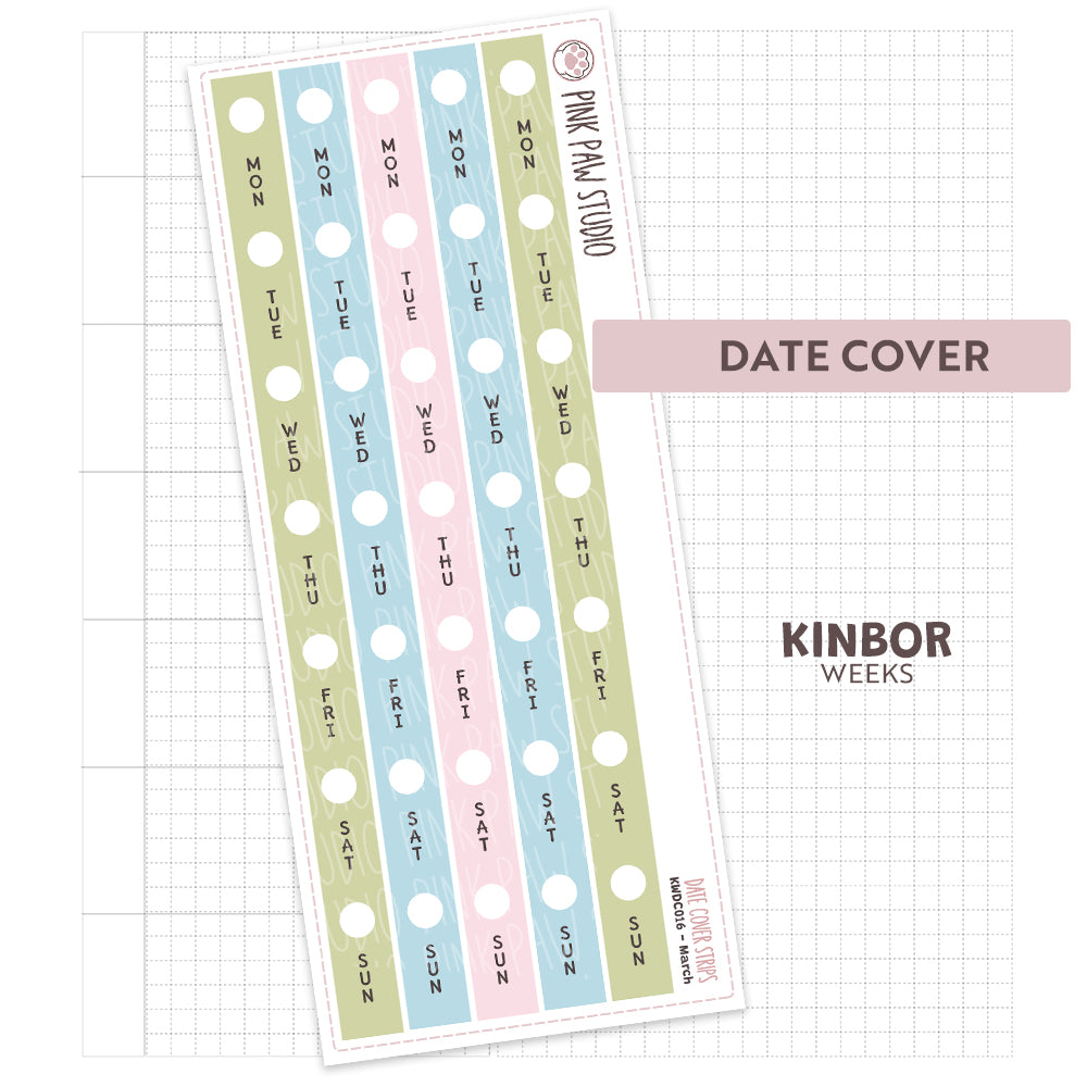 Kinbor Date Covers - March