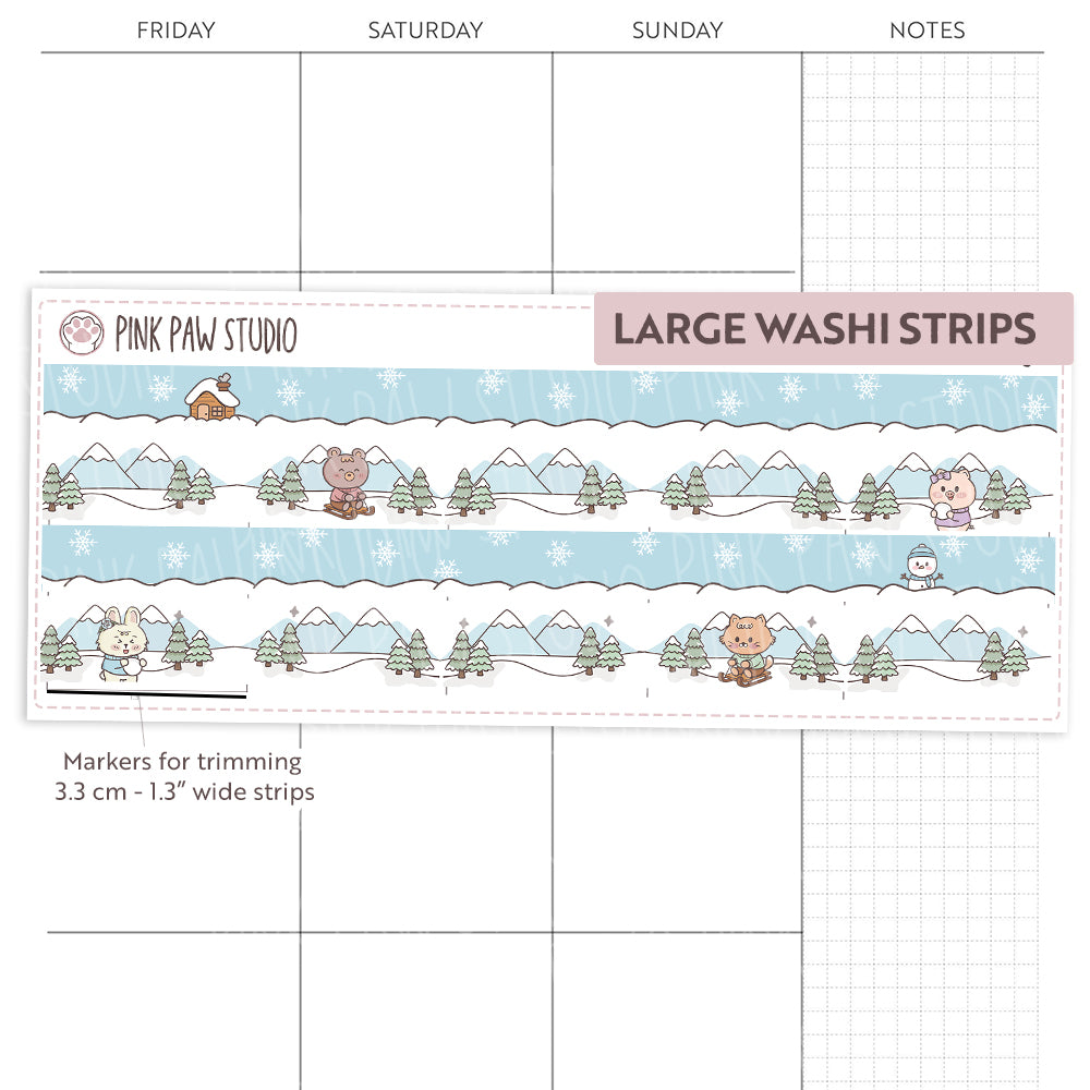 Large Washi Strips - January