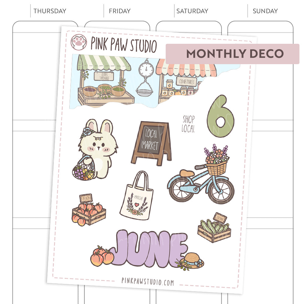 Monthly Deco stickers - June