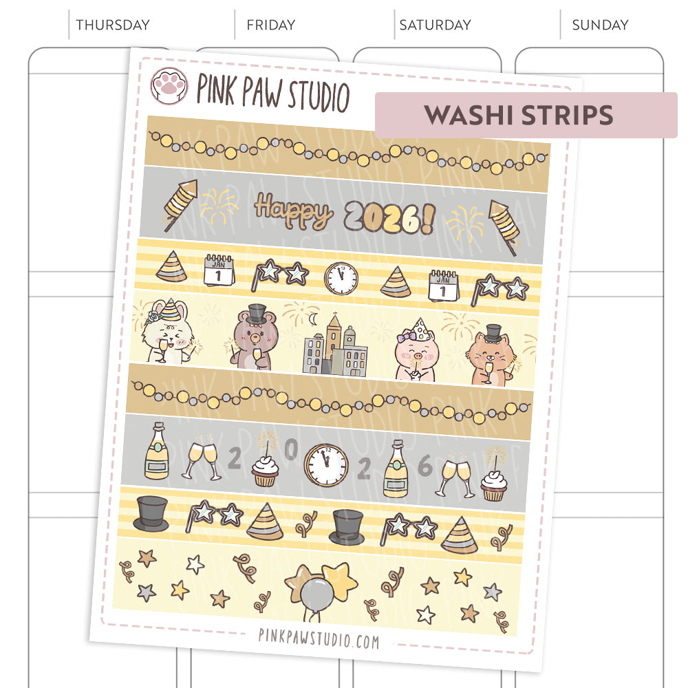 Washi Strips - New Year