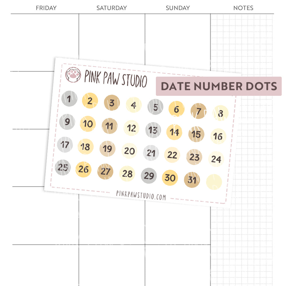 Date number dots - New Year