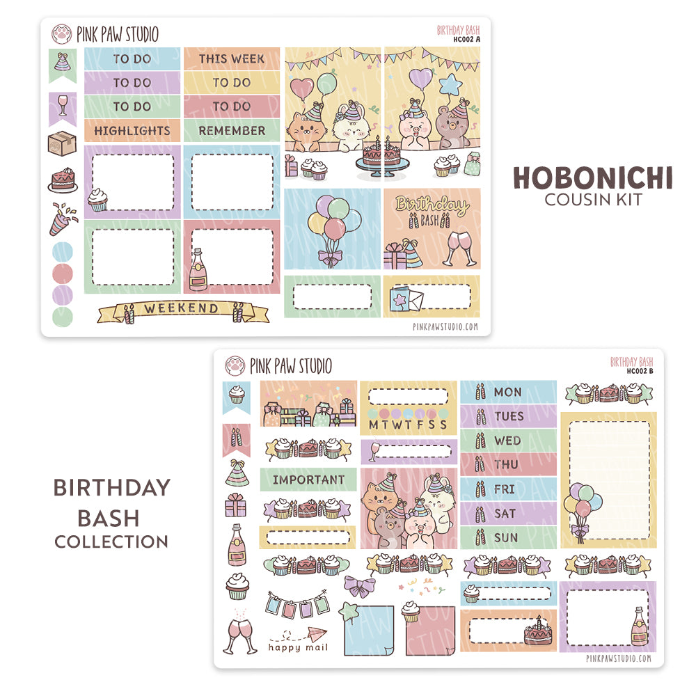 Birthday Bash Hobonichi Cousin Kit
