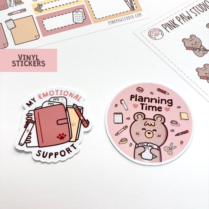 Vinyl Stickers- Planning Time & My Emotional Support