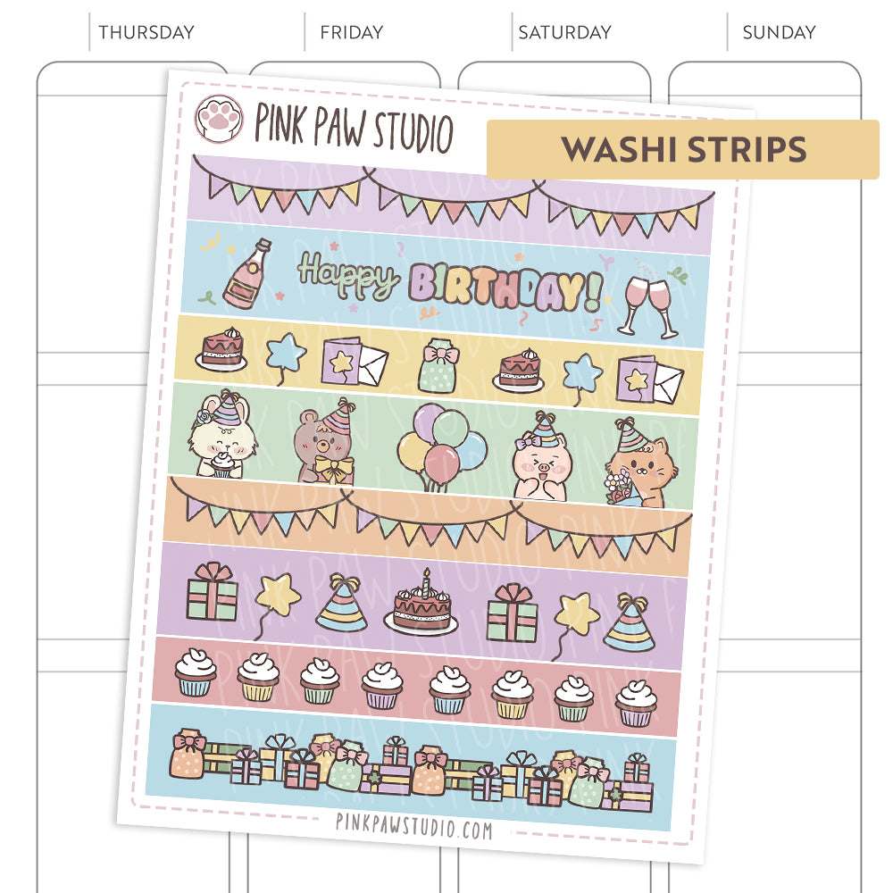 Washi Strips - Birthday Bash
