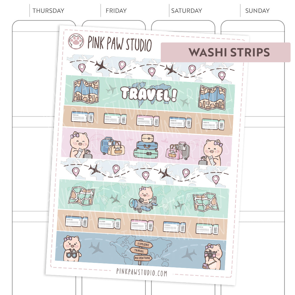 Washi Strips - Travel