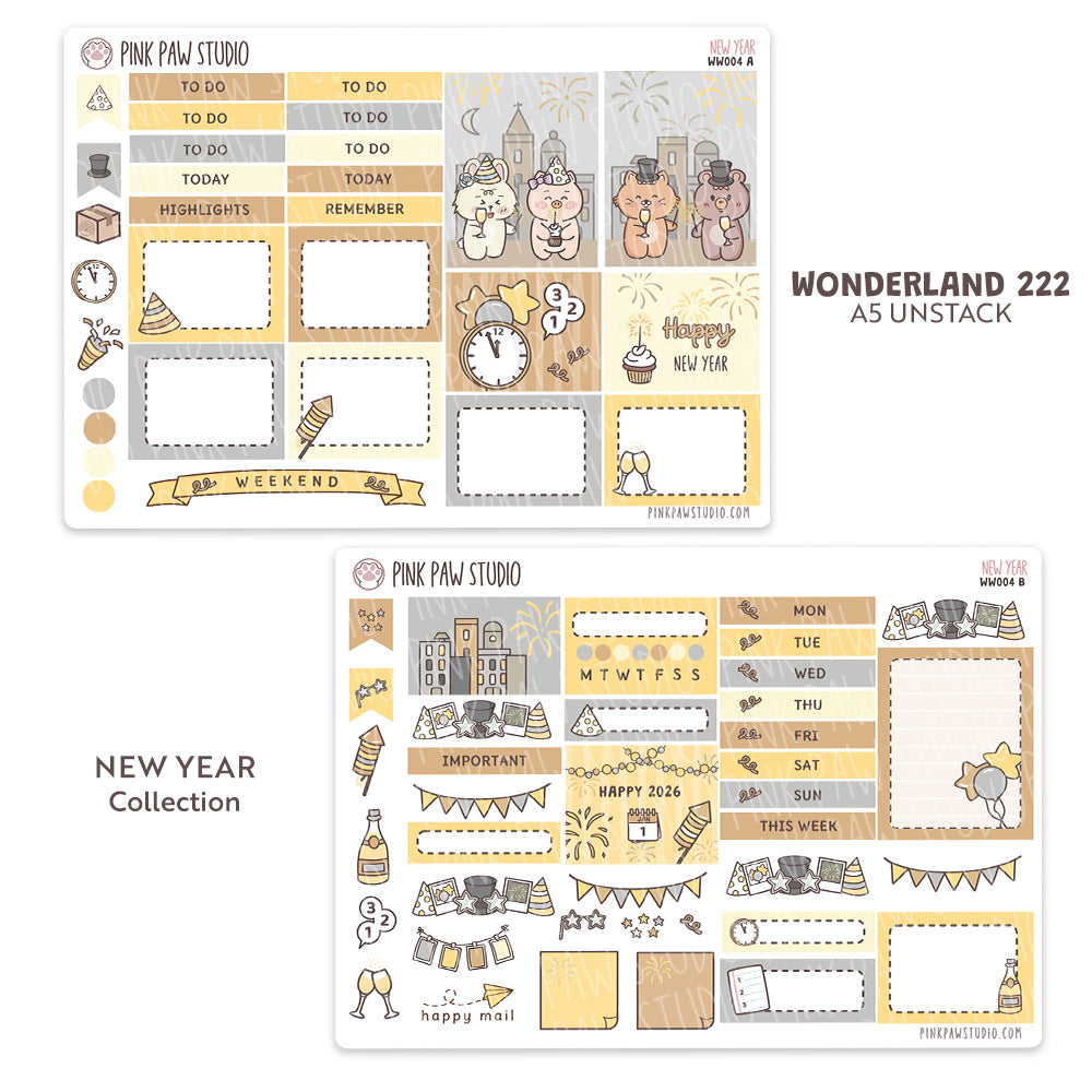Wonderland222 A5 unstacked Kit - New Year