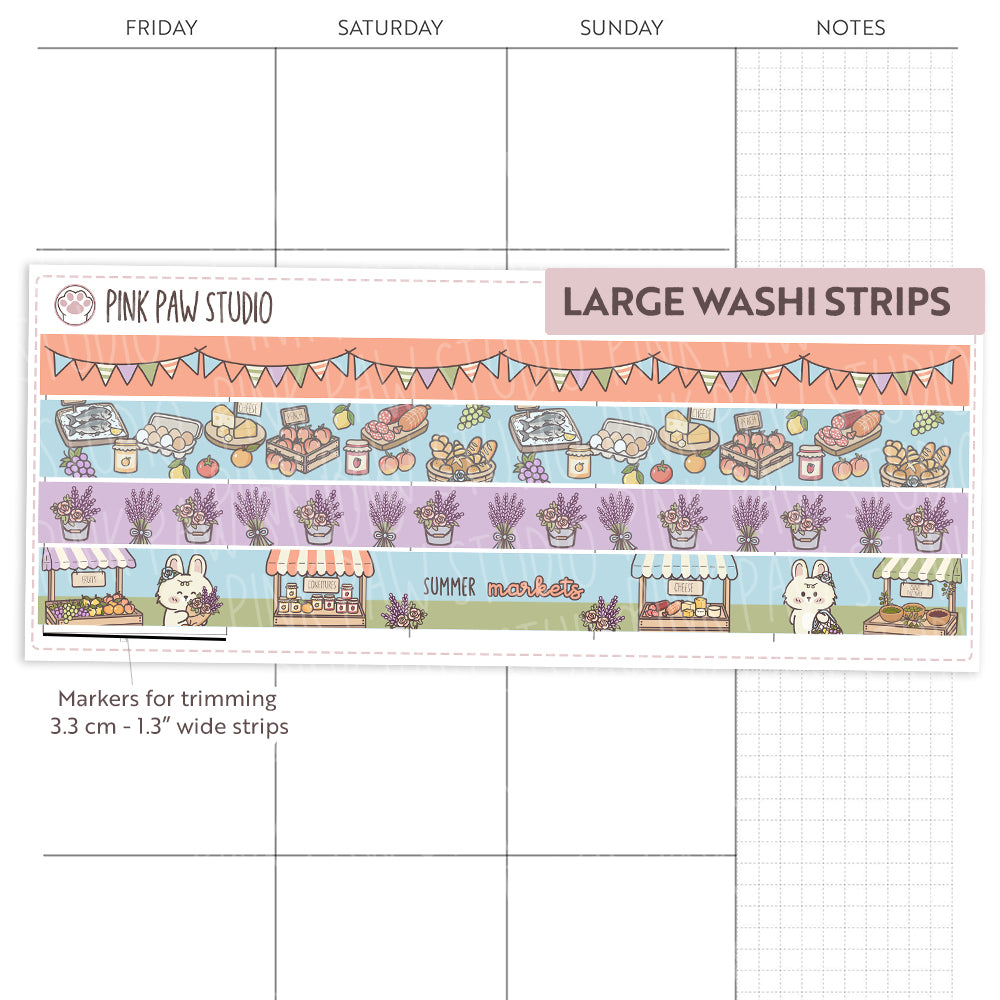 Large Washi Strips - June