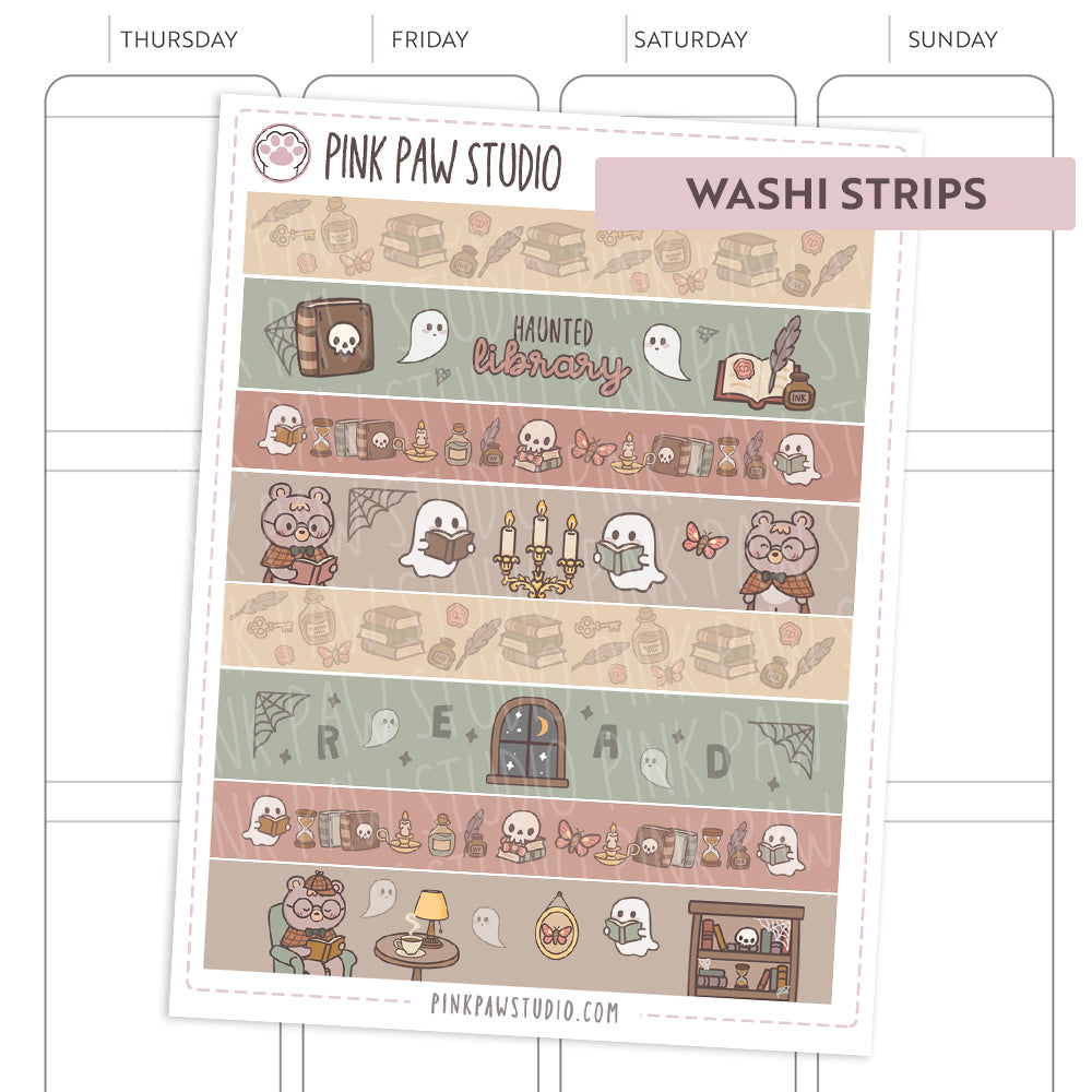 Washi Strips - Haunted Library