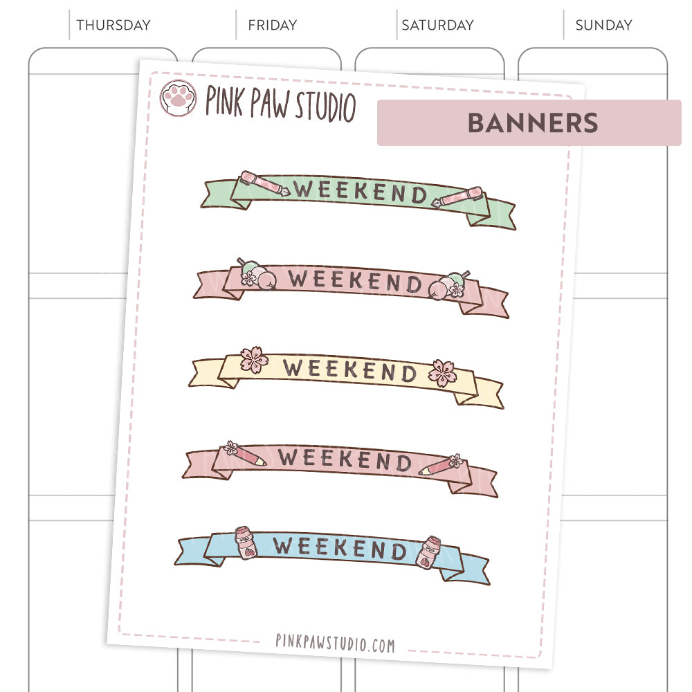 Weekend Banners - Sakura