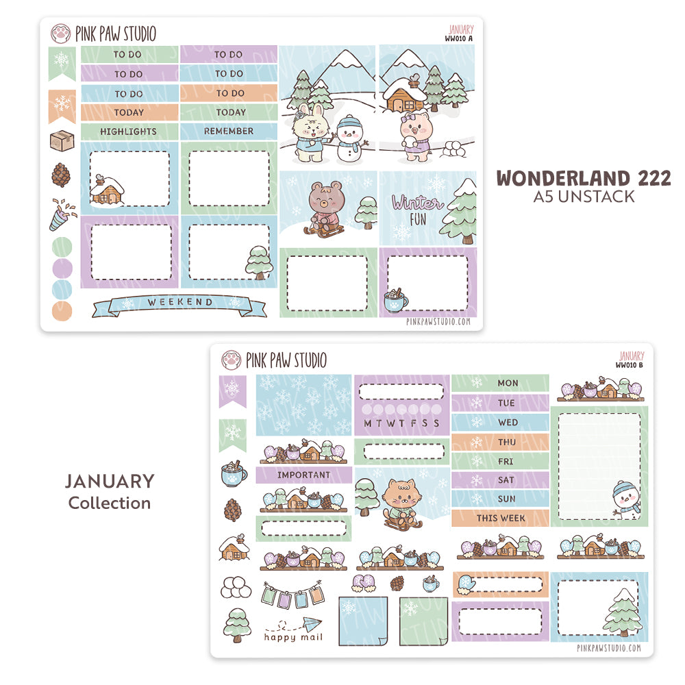 Wonderland222 A5 unstacked Kit - January