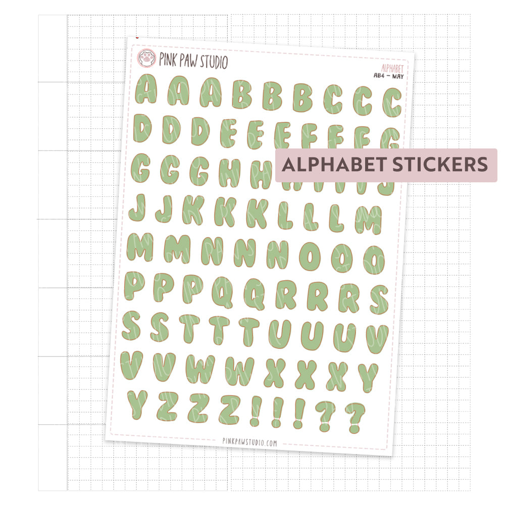 Alphabet Stickers - May