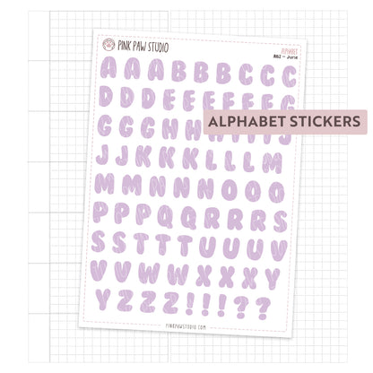 Alphabet Stickers - June