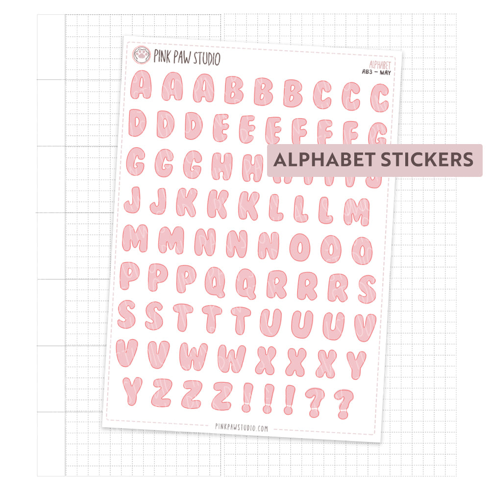 Alphabet Stickers - May