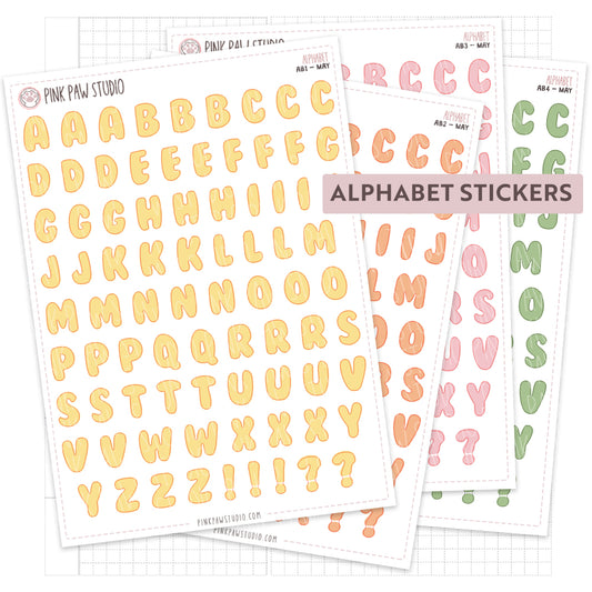 Alphabet Stickers - May