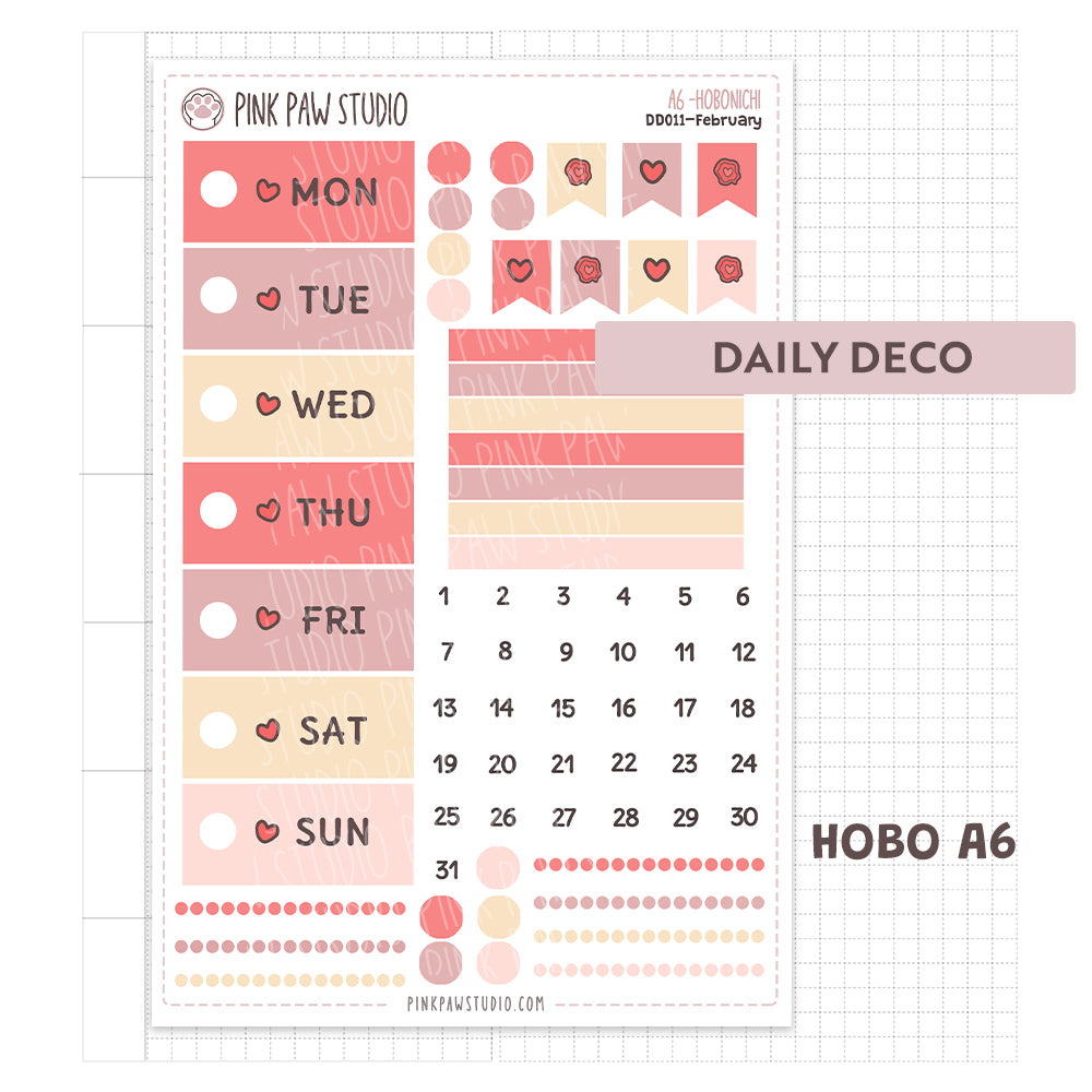 Daily Deco stickers - February