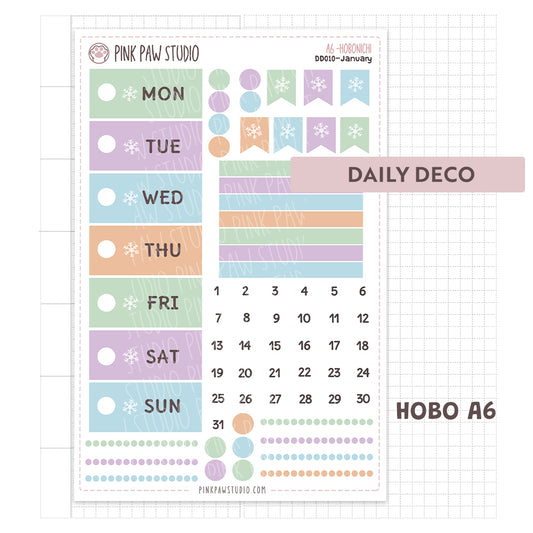 Daily Deco stickers - January