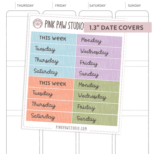 Date Covers - June (1.3" & 1.5")