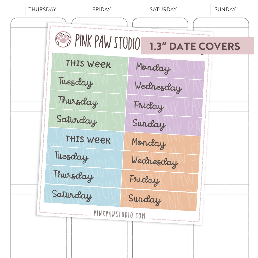 Date Covers - January (1.3" & 1.5")