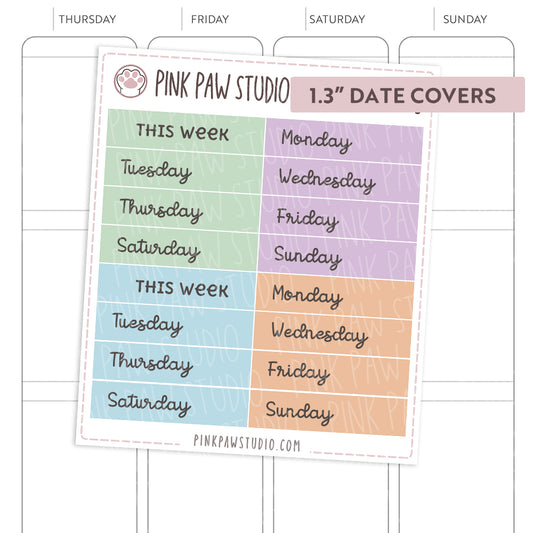 Date Covers - January (1.3" & 1.5")