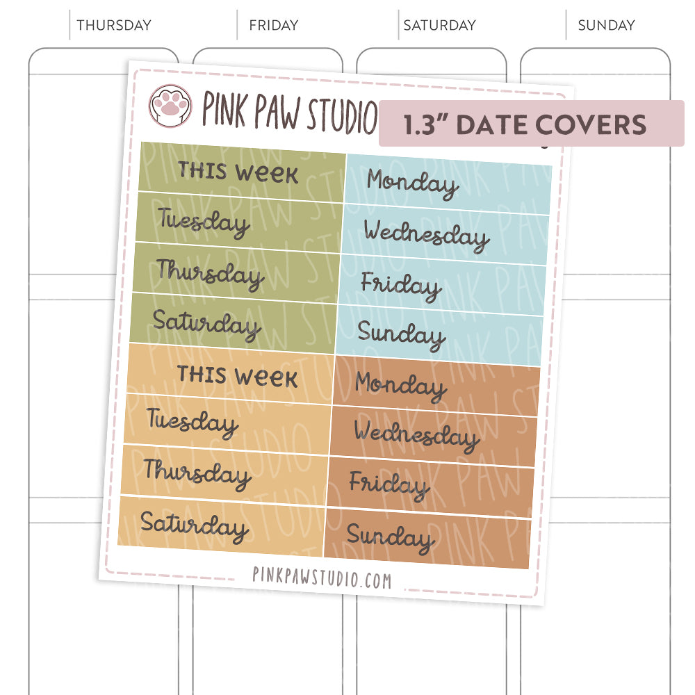 Date Covers - July (1.3" & 1.5")