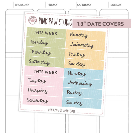 Date Covers - March (1.3" & 1.5")