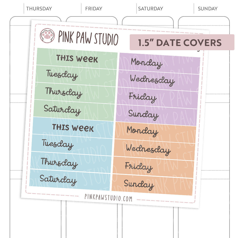 Date Covers - January (1.3" & 1.5")