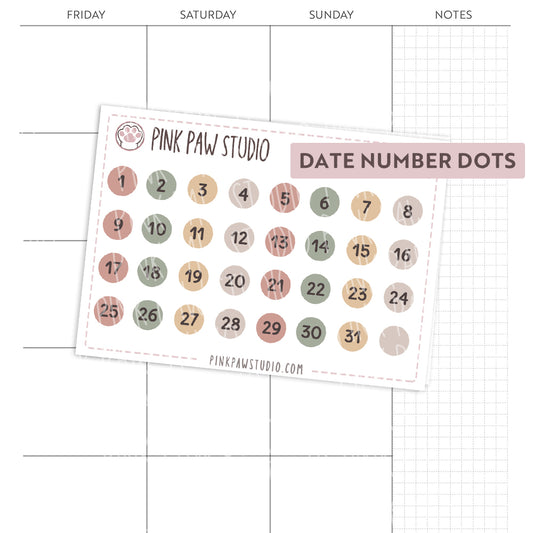 Date number dots - Haunted Library