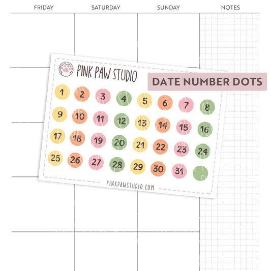 Date number dots - May