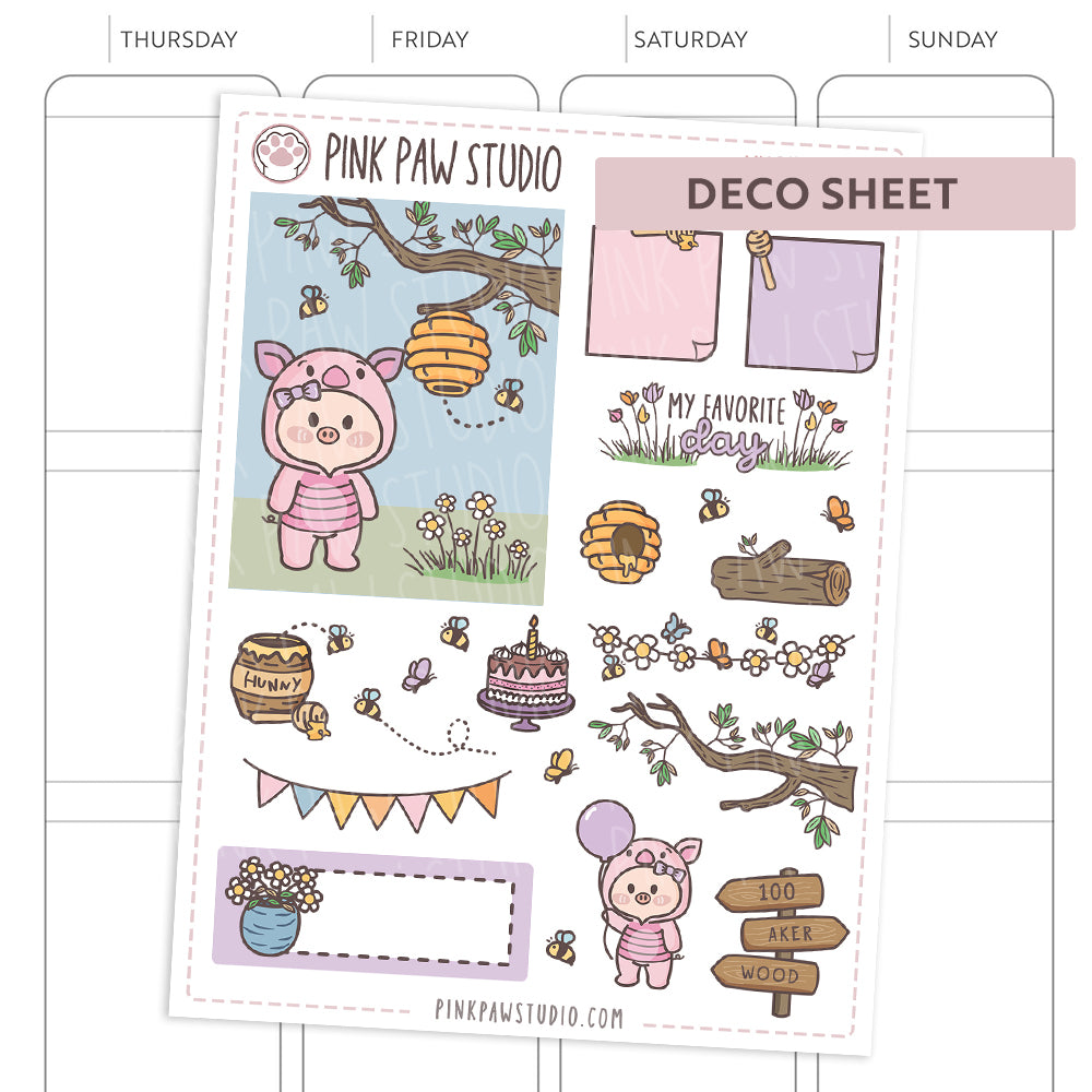 Deco sheet Piglet - My Favorite Day