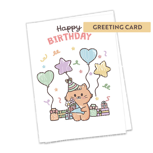 Birthday Bash Greeting Card - Kato