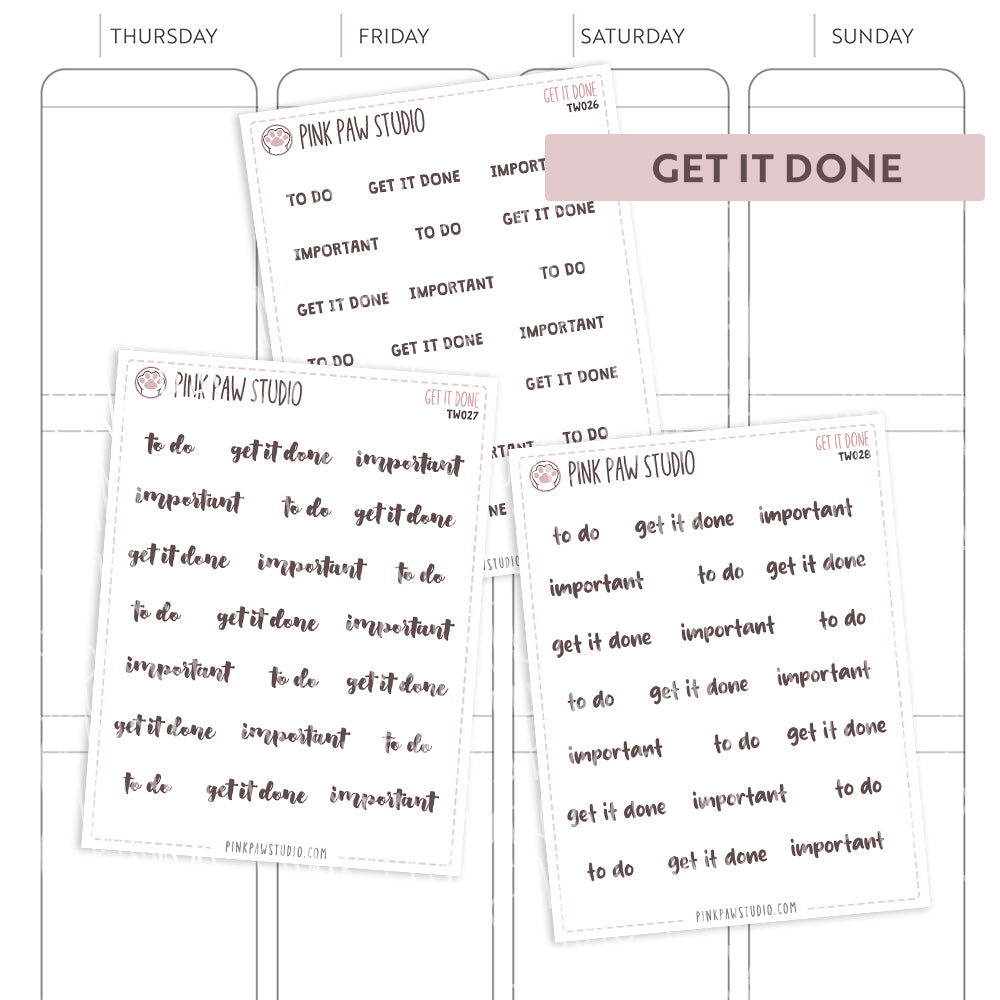 Text words: GET IT DONE