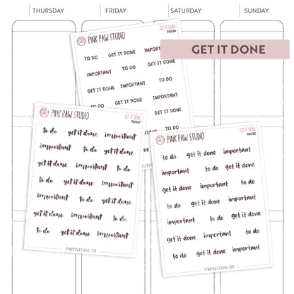 Text words: GET IT DONE