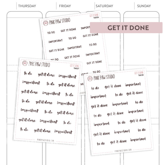 Text words: GET IT DONE