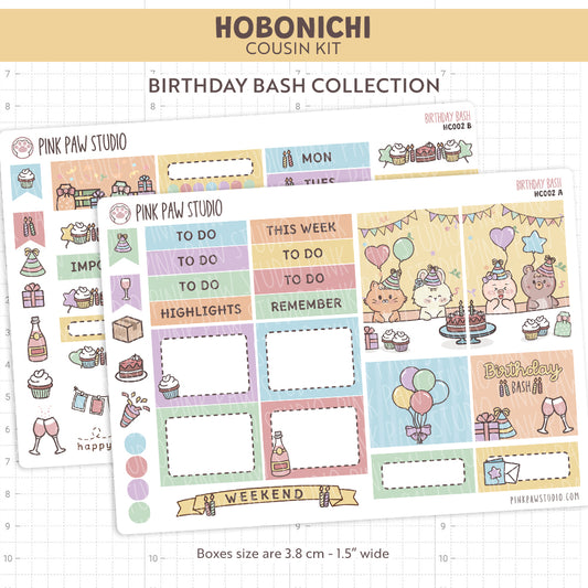 Birthday Bash Hobonichi Cousin Kit