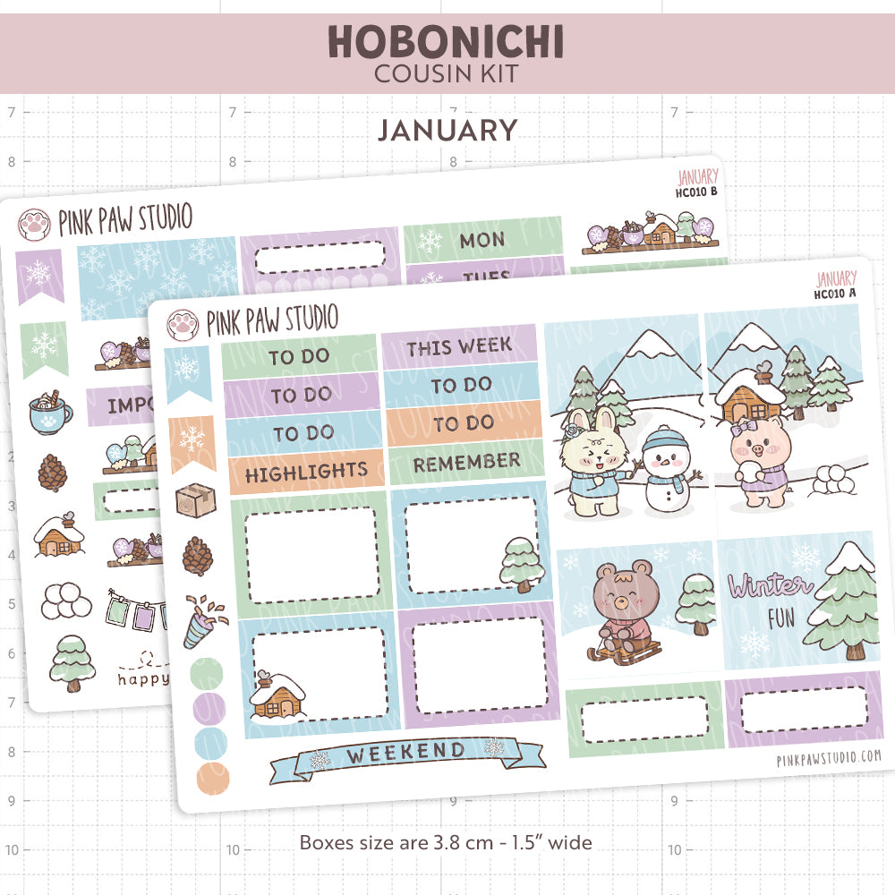 Hobonichi Cousin Kit - January
